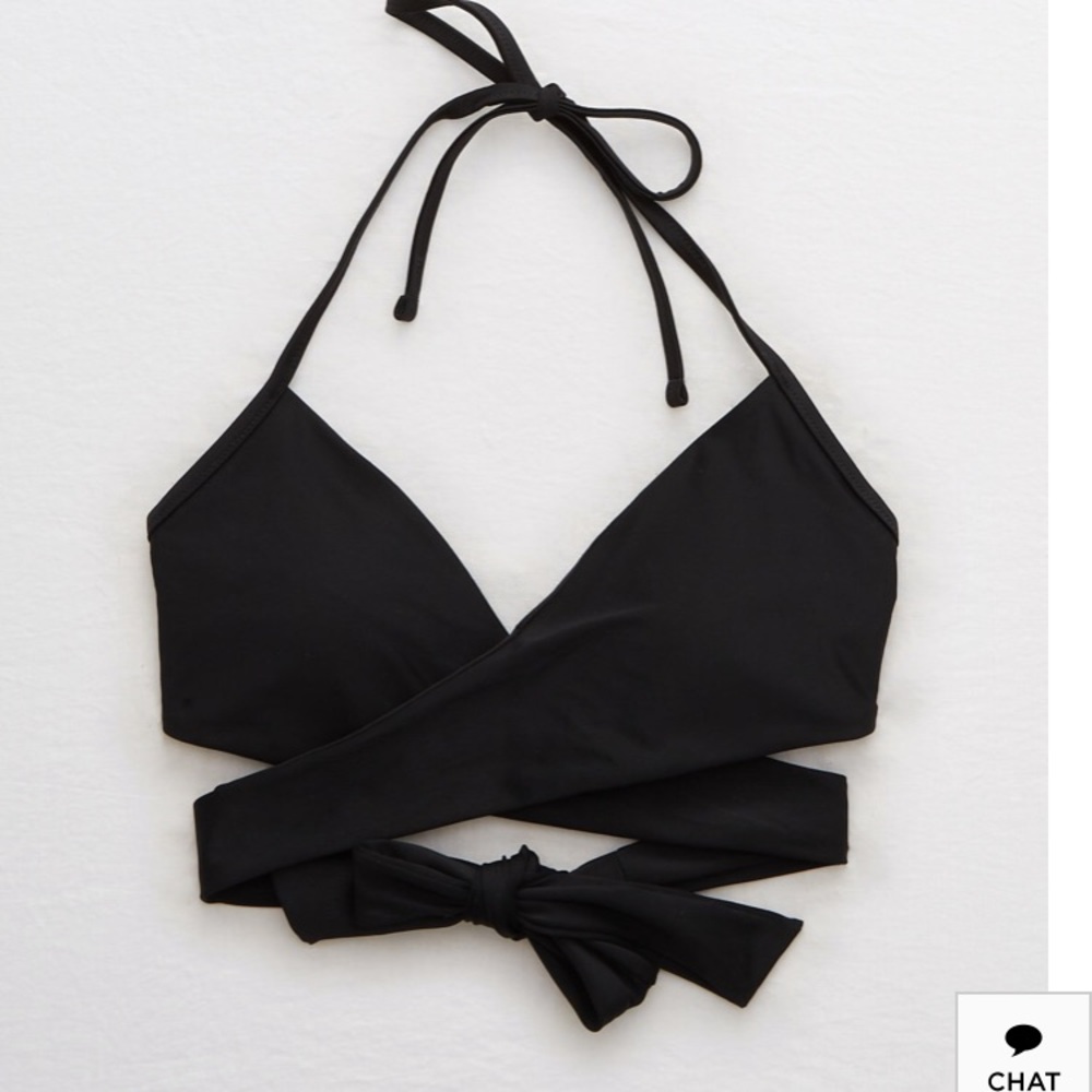 Aerie halter wrap bikini top